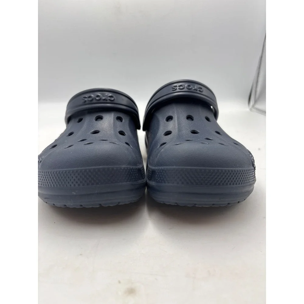 Crocs Baya Lined Navy‎ Blue Comfort Clogs Shoes Size J2